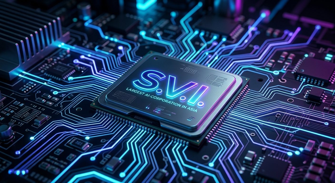 S.V.I. professional render — AI chip architecture